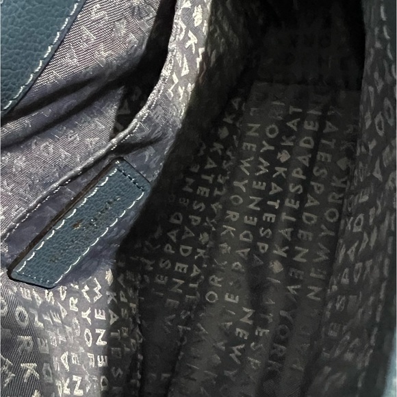 Kate Spade New York Blue Kailey Patterson Drive Leather Crossbody Purse NWOT - Picture 8 of 13